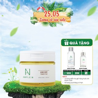 Bông Toner Cho Da Mụn AMPLE:N Acne Shot Toner Pad 60 Miếng