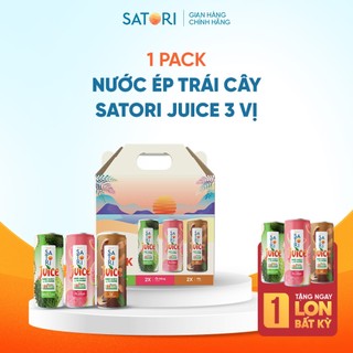 Pack nước ép satori juice 3 vị satori juice -