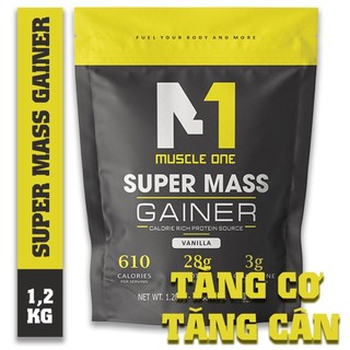 Sữa tăng cân super mass m1, tăng cân tăng cơ nhanh chóng hiệu quả túi 1.2kg, hỗ trợ đổi trả - c2