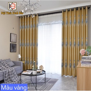 [ Rèm KB28 ] Rèm vải họa tiết hoa văn,rèm cửa che nắng 3D, rèm hoa văn dịu mát