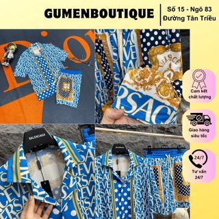 Bộ Quần Áo Nam Vơ Sát Chi Màu Xanh In Hình Full Cực Cháy - Bộ Cộc Tay Nam Vơ Sát Họa Tiết Siêu Hot