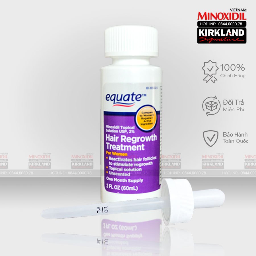 Mọc tóc, chân mày cho nữ Equate Minoxidil 2%
