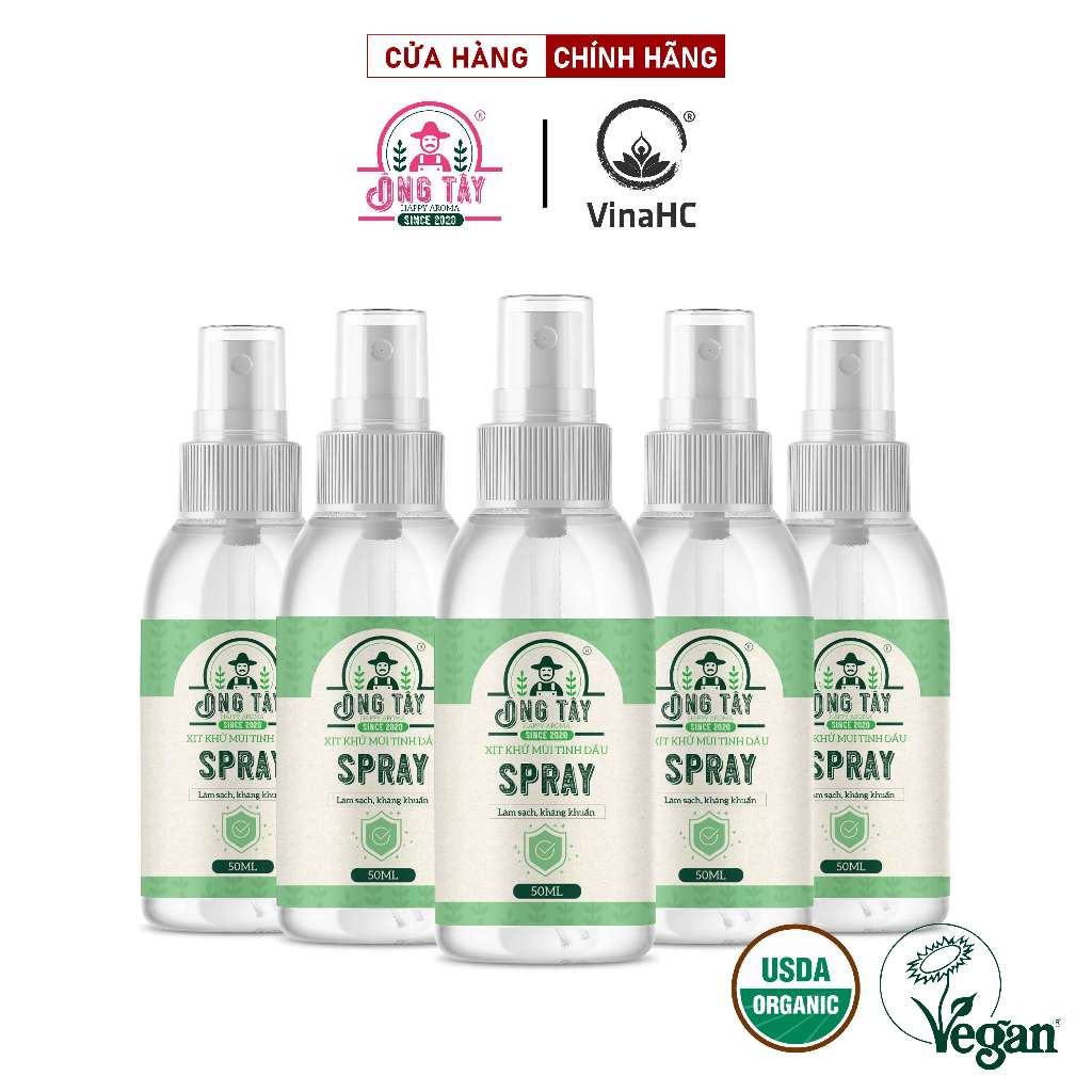 [MÙI TỰ CHỌN] Xịt tinh dầu Sả Chanh, Bạc Hà, Quế, Bạch Đàn Chanh ÔNG TÂY dung tích 50ml/250ml