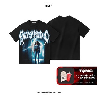 Áo thun cổ tròn SLY Thunder Room màu đen