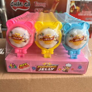 Thạch pudding Jelly trứng ốp la kèm kẹo nổ