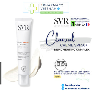 Kem Chống Nắng SVR Clairial Creme SPF50+ Hỗ Trợ Mờ Nám, Đốm Nâu, Làm Sáng Da 50ml
