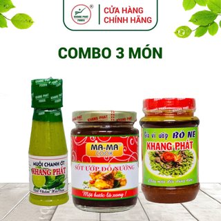 Combo Đồ Nướng Đồ Né 3 món Sốt ướp đồ nướng - Bò né - Muối chanh ớt - Gia Vị Khang Phát