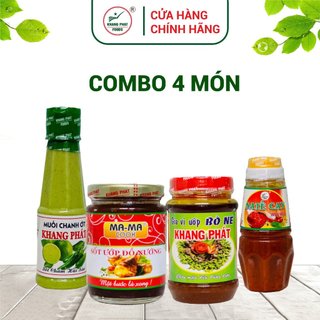 Combo Đồ Nướng 4 món Sốt ướp đồ nướng - Bò né - Sa tế cay - Muối chanh ớt  - Gia Vị Khang Phát
