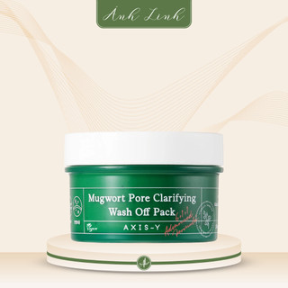 Mặt nạ rửa ngải cứu giảm mụn, kiềm dầu axis-y mugwort pore clarifying wash off mask pack 100ml