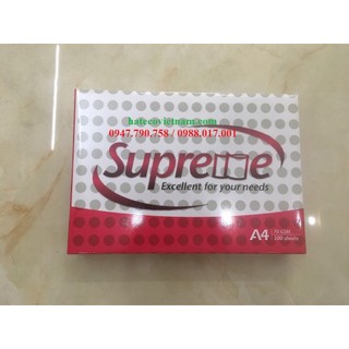GIẤY SUPREME A4 ĐL70GSM THÁI LAN - Giấy in photocopy - Giấy A4 SUPREME
