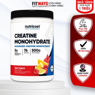 Nutricost Creatine Monohydrate Micronized 500g (100 Servings)