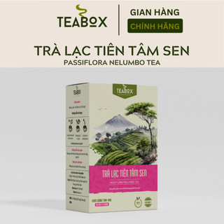  Trà Lạc Tiên Tâm Sen Ngủ Ngon, An Thần, Ổn Định Huyết Áp | Hộp 30 Túi Lọc x 3g TEABOX