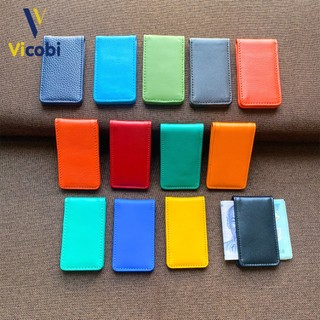 Kẹp tiền da bò Vicobi nhiều màu chọn lựa KT