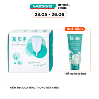 Cốc Nguyệt San Beucup Super Soft Siêu Mềm Kèm Gel Vệ Sinh Phụ Nữ BeU Mate Dịu Nhẹ 50ml