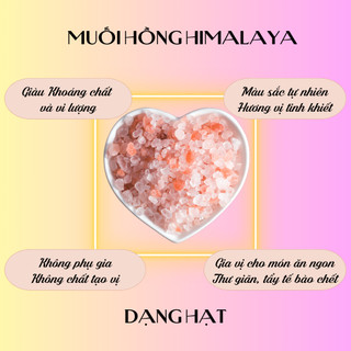 Muối hồng Himalaya Sức Khỏe Xanh dạng hạt 100g/túi dùng nấu ăn - Hàng chính hãng