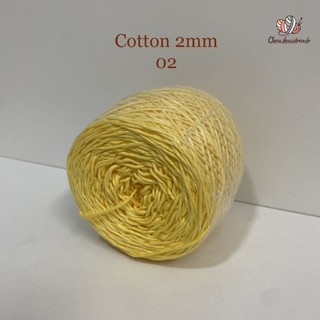 Sợi Cotton 2mm, 200g, màu trơn, Chou.ihandmade, đan móc áo, váy, khăn