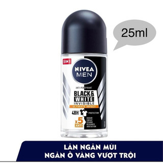 Lăn khử mùi nivea men invisible for black & white 25ml -giá rẻ