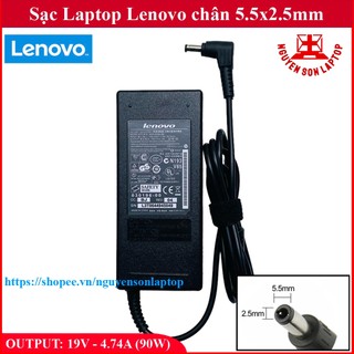 Sạc laptop Lenovo 19V - 4.74A - 90W chân 5.5x2.5mm - đường kính đầu sạc 5.5mm - hàng mới S400 S410 S410P