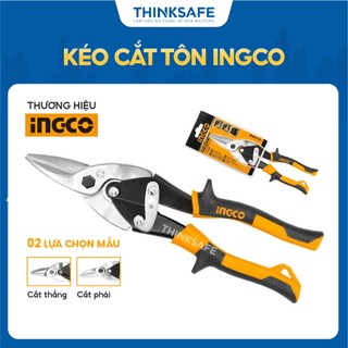Kéo cắt tole ingco htsn0110s, htsn0110r, htsn0110l dài 250mm, thép carbon, thép không gỉ ≤0.7mm - thinksafe