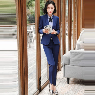Vest nữ công sở áo vest tay dài quần dài tj28 - xanh