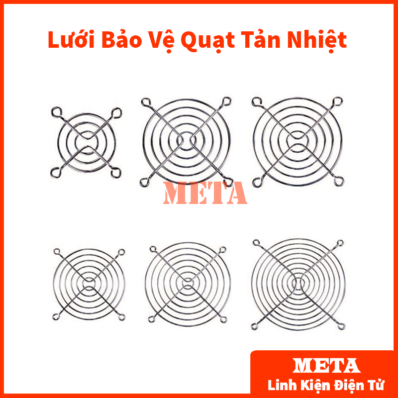 Lưới bảo vệ quạt tản nhiệt 12V 24V kích thước 5x5, 8x8, 9x9, 12x12, lưới chắn quạt tản nhiệt nhiều kích thước