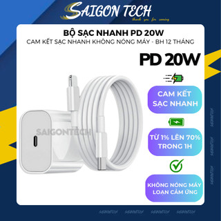 Bộ Củ Cáp Sạc Nhanh Usb C 20W(30 Phút Sạc 50% Pin)(Bảo Hành 12 Tháng)