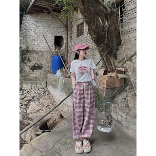 Set áo cộc trắng chữ hồng mix quần dài hồng