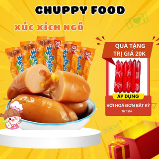 2 Chiếc Xúc Xích Ngô Mini Thơm Ngon, Xúc Xích Ăn Liền Ăn Vặt Nội Địa Trung Ăn Vặt CHUPPY FOOD