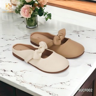 Sục da nữ quai ngang mảnh đính nơ tai thỏ sucf002