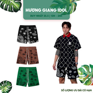  Quần short The Bad God Paisley Pattern chất liệu len thoáng mát, kiểu dáng Unisex