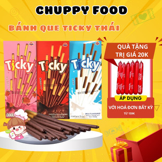 Bánh que ticky thái lan 🎁chuppy food🎁 bánh que ticky socola sữa thái bánh quy vị socola, vị dâu 20g