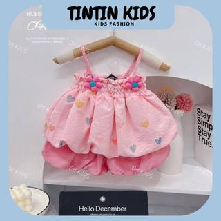 Bộ 2 dây đũi bồng đính hoa cho bé gái 7-14kg