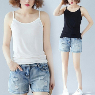 Áo thun hai dây, áo thun cotton co giãn, áo mặc trong vest a2d