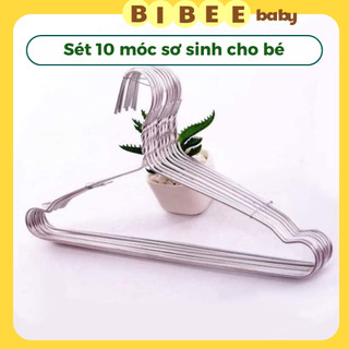 Móc quần áo sơ sinh, sét 10 móc nhôm phơi đồ trẻ em loại 1 - bibeebaby