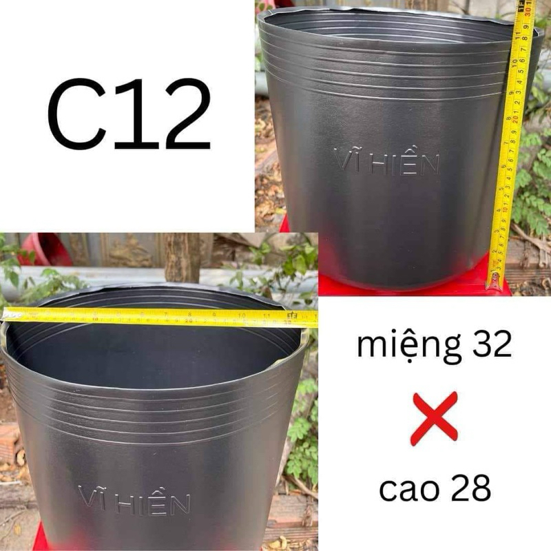 [ 20 Cái ] Chậu Nhựa C12 (32cm x 28cm ) Chậu Nhựa Trồng Cây , Chậu Trồng Hoa