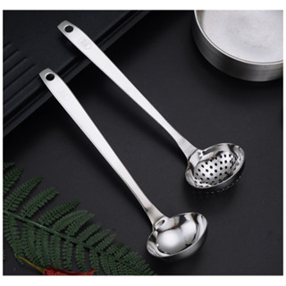 INOX 304-Muôi,Vá 27cm Múc Canh Lẩu Dùng Cho Nhà Hàng Quán Ăn Thìa Canh Inox Vàng, Bạc.Hàng Nhập
