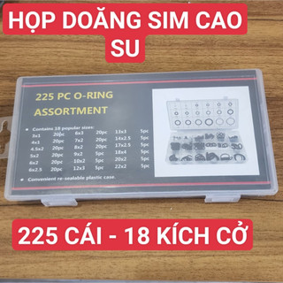 Hộp gioăng sim su thay thế 225 món 18 cỡ _ vòng đệm cao su