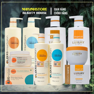 Cặp Dầu Gội Xả Olexrs Argan Oil Collagen Hair Salon 500ML-960ML