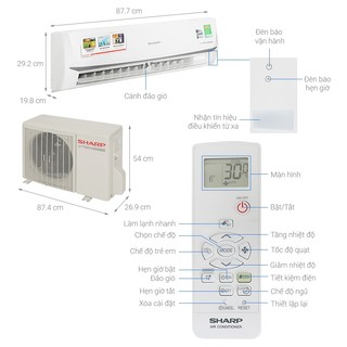 Máy lạnh Sharp Inverter 2 HP AH-X18ZEW