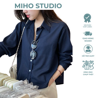 Áo Sơ Mi Linen Dáng Croptop Miho Studio