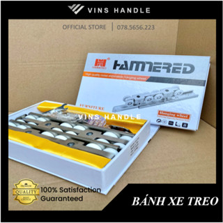 [Loại 1] Bánh xe treo con trượt cửa lùa 12 bánh Inox loại xịn-hammered mã 1012ss- Bảo hành 1.1- Tốt nhất hiện nay