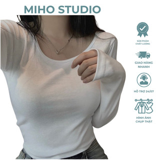 Áo thun zip dài tay cổ trễ Miho Studio
