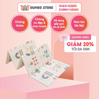[Ship Hoả Tốc] Thảm xốp gấp gọn XPE phủ silicon 2 mặt cao cấp m8x2m cho bé chơi thoải mái gấp gọn cao cấp DUMBO STORE