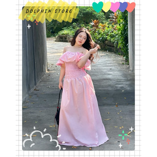 [DOLPHIN BIGSIZE] - Đầm trễ vai bigsize - Đầm dài bigsize