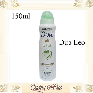 Xịt khử mùi dove go fresh cucumber & green tea 48h - 150ml - dưa leo.