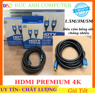 Cáp HDMI/ HDTV 4K UltraHD 2.0V HDMI Premium Cable Ultra HD 4k 1.5M /3M/ 5M  hàng chính hãng, Bảo Hành 12 Tháng, Full Box