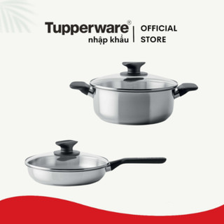 BỘ NỒI CHẢO UNIVERSAL COOKWARE TUPPERWARE DUNG TÍCH 24CM VÀ 4L CHÍNH HÃNG