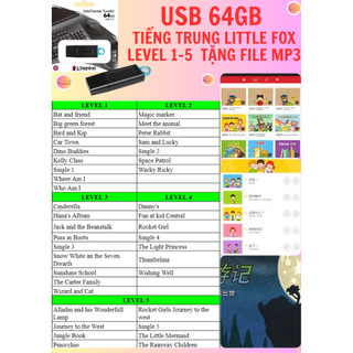 Usb học Tiếng Trung, Usb 64gb Tiếng Trung Little fox Chinese Level 1-5, File mp4 tặng kèm file mp3