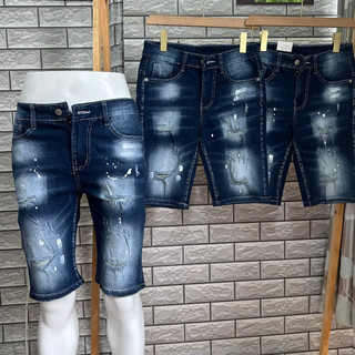 quần short jean nam ngắn xang rách vẩy sơn kiểu cá tính đẹp,form chuẩn chất jean co giãn tốt giá rẻ