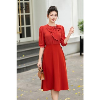 Váy Đầm Nữ Luperi LFV3330 Thiết Kế Tay Lỡ Phối Nơ Cổ Nhẹ Nhàng Nữ Tính